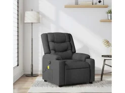 Online Poltrona de massagens reclinável tecido cinzento-escuro SHL888206 Cinza antracite