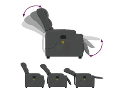 Online Poltrona de massagens reclinável tecido cinzento-escuro SHL888206 Cinza antracite