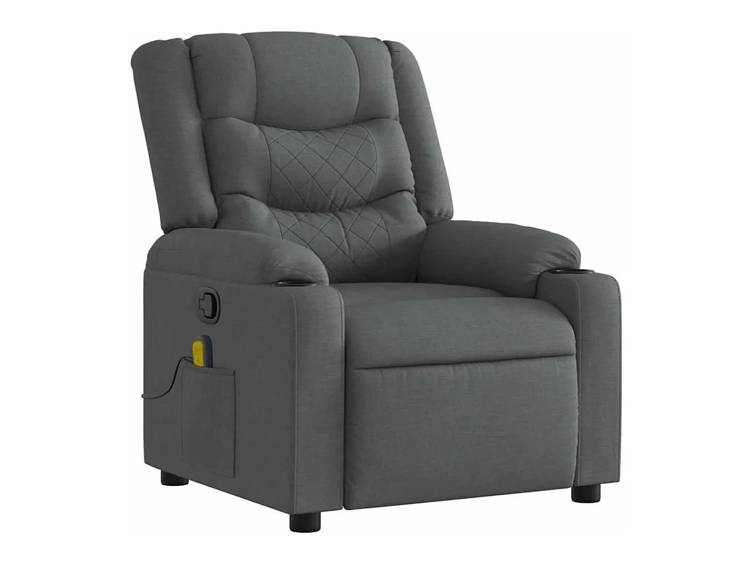 Online Poltrona de massagens reclinável tecido cinzento-escuro SHL888206 Cinza antracite