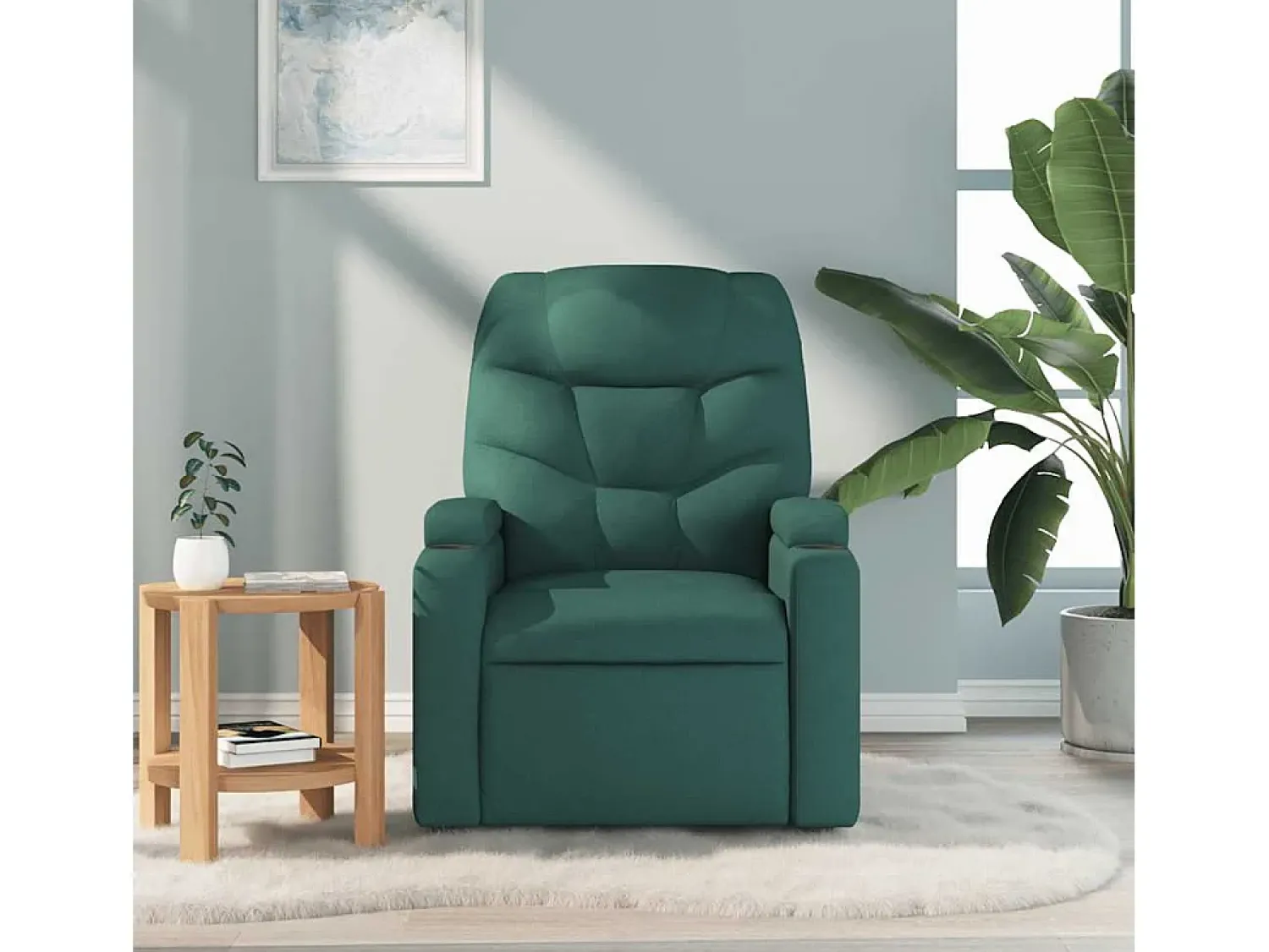Clearance Poltrona de massagens reclinável tecido verde-escuro SHL556167 Verde pinho