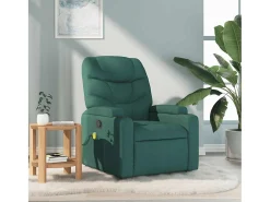 Clearance Poltrona de massagens reclinável tecido verde-escuro SHL556167 Verde pinho