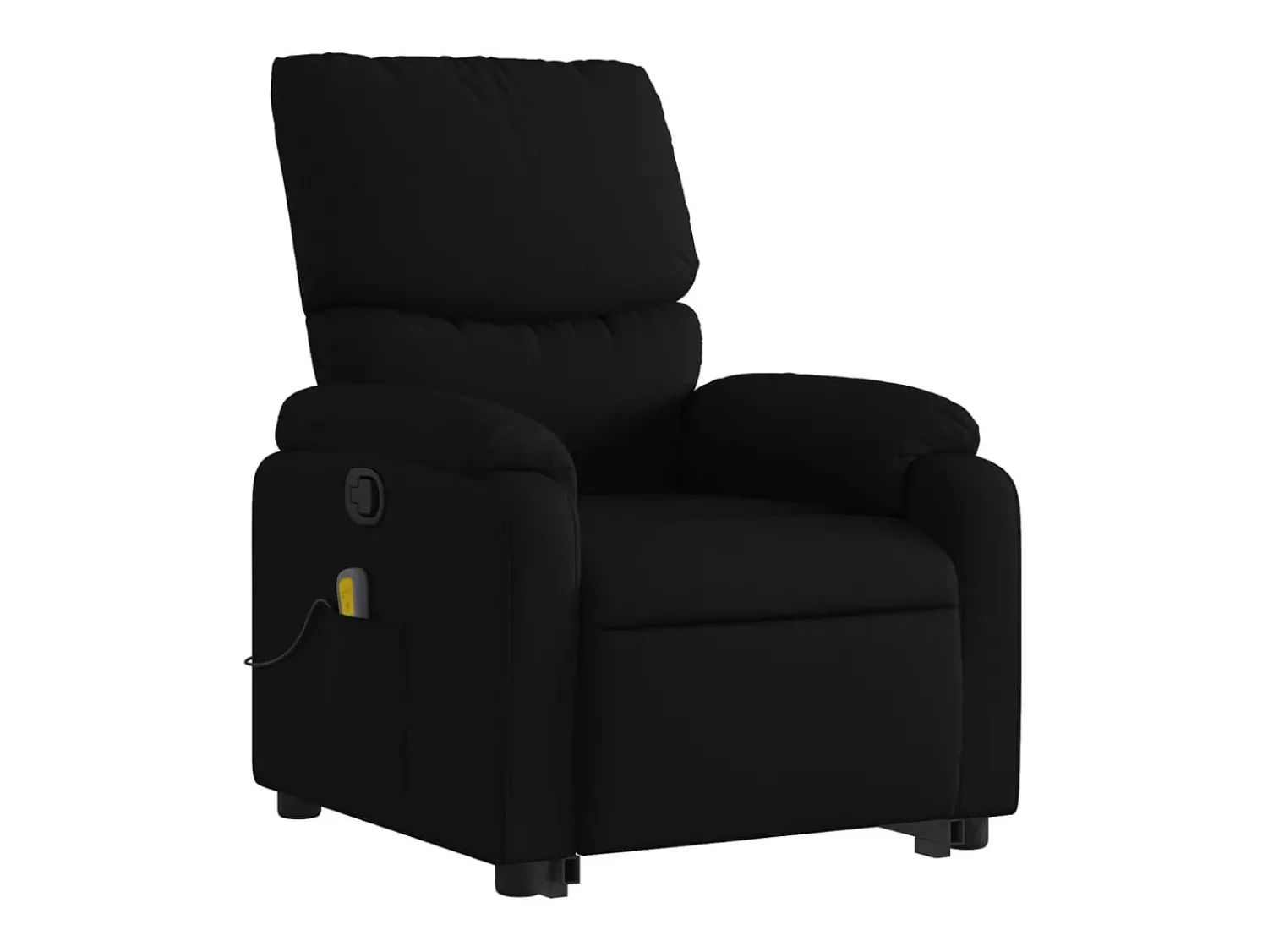 New Poltrona de massagens reclinável elevatória tecido SHL921850 Preto