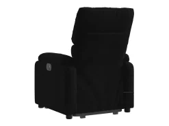 New Poltrona de massagens reclinável elevatória tecido SHL921850 Preto