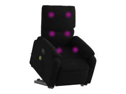 New Poltrona de massagens reclinável elevatória tecido SHL921850 Preto