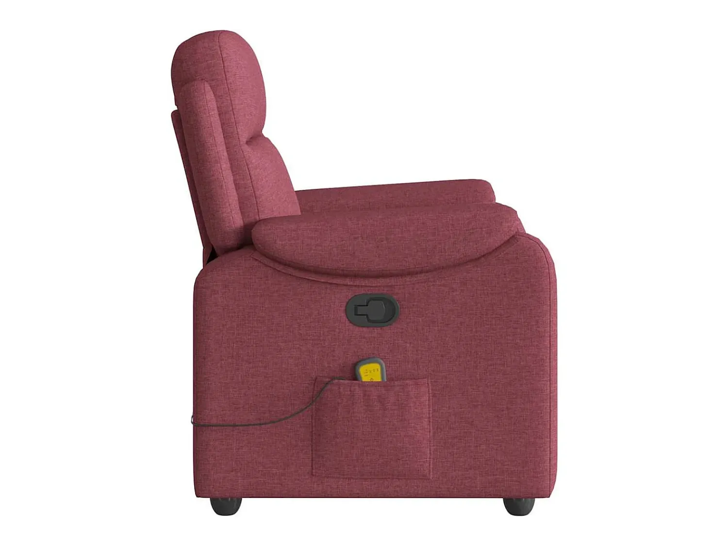 Best Poltrona de massagens reclinável tecido tinto SHL100143 Vermelho