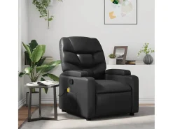 Poltrona* Poltrona de massagens reclinável couro artificial SHL541099 Preto