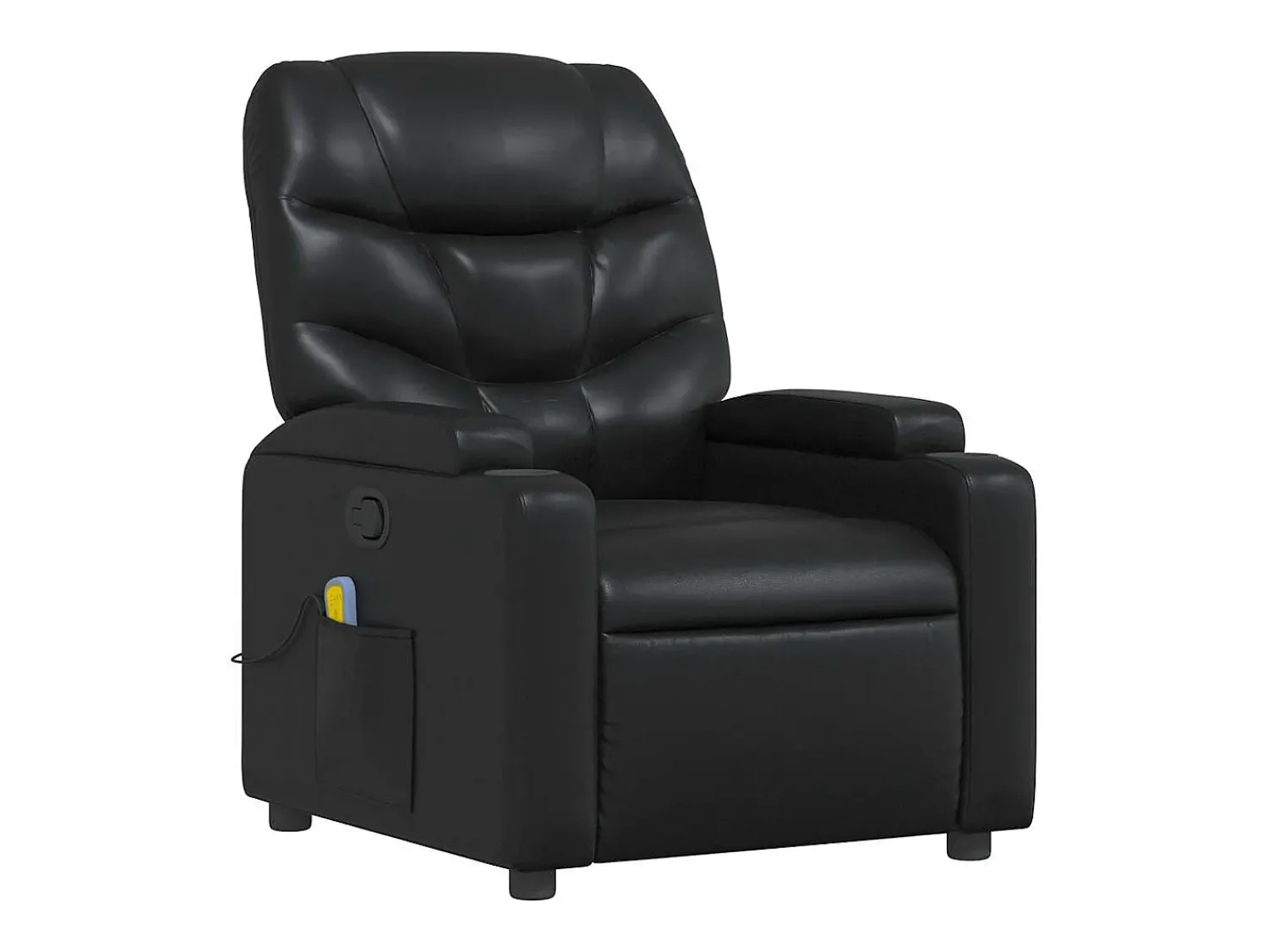 Poltrona* Poltrona de massagens reclinável couro artificial SHL541099 Preto