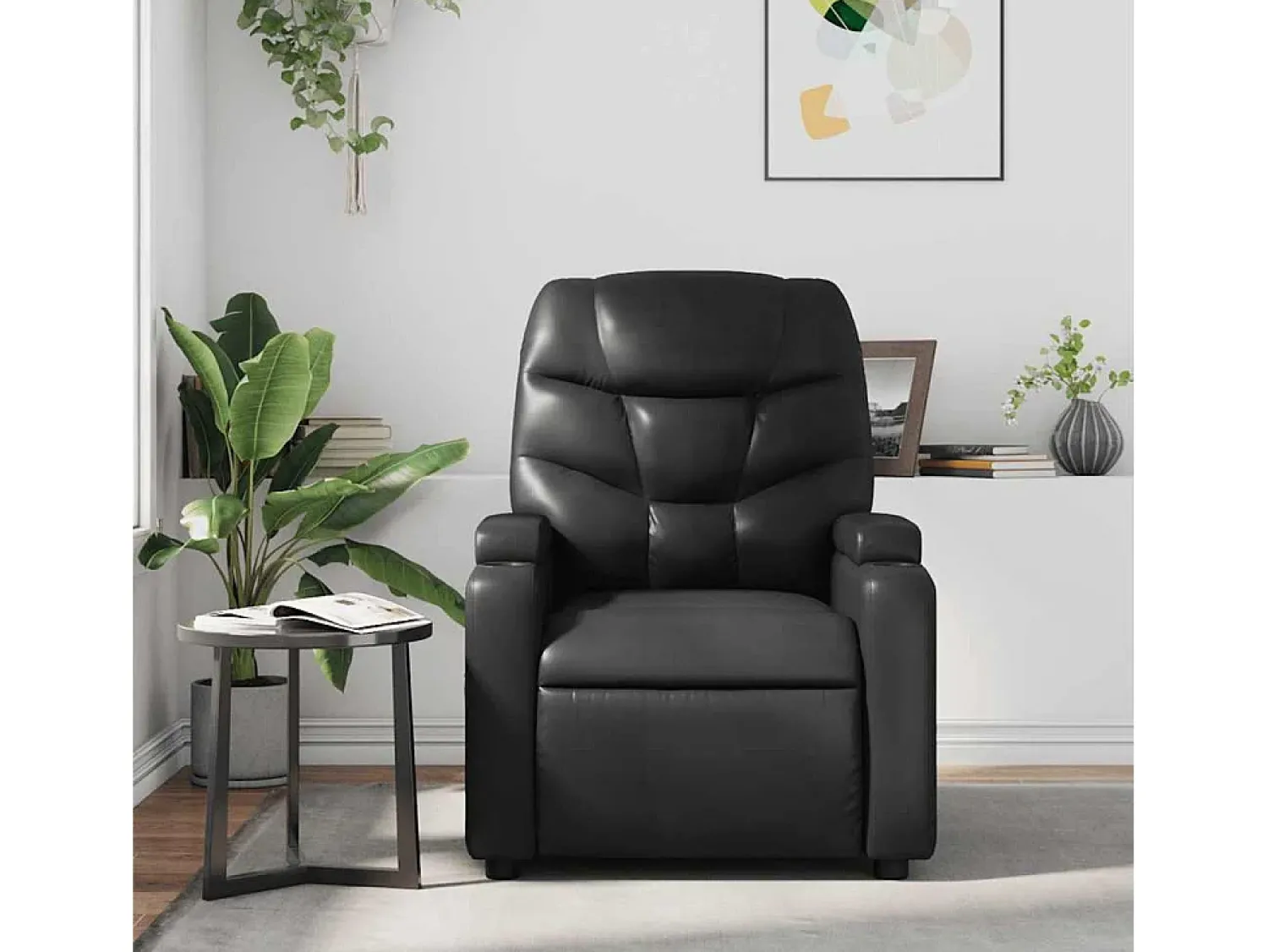 Poltrona* Poltrona de massagens reclinável couro artificial SHL541099 Preto