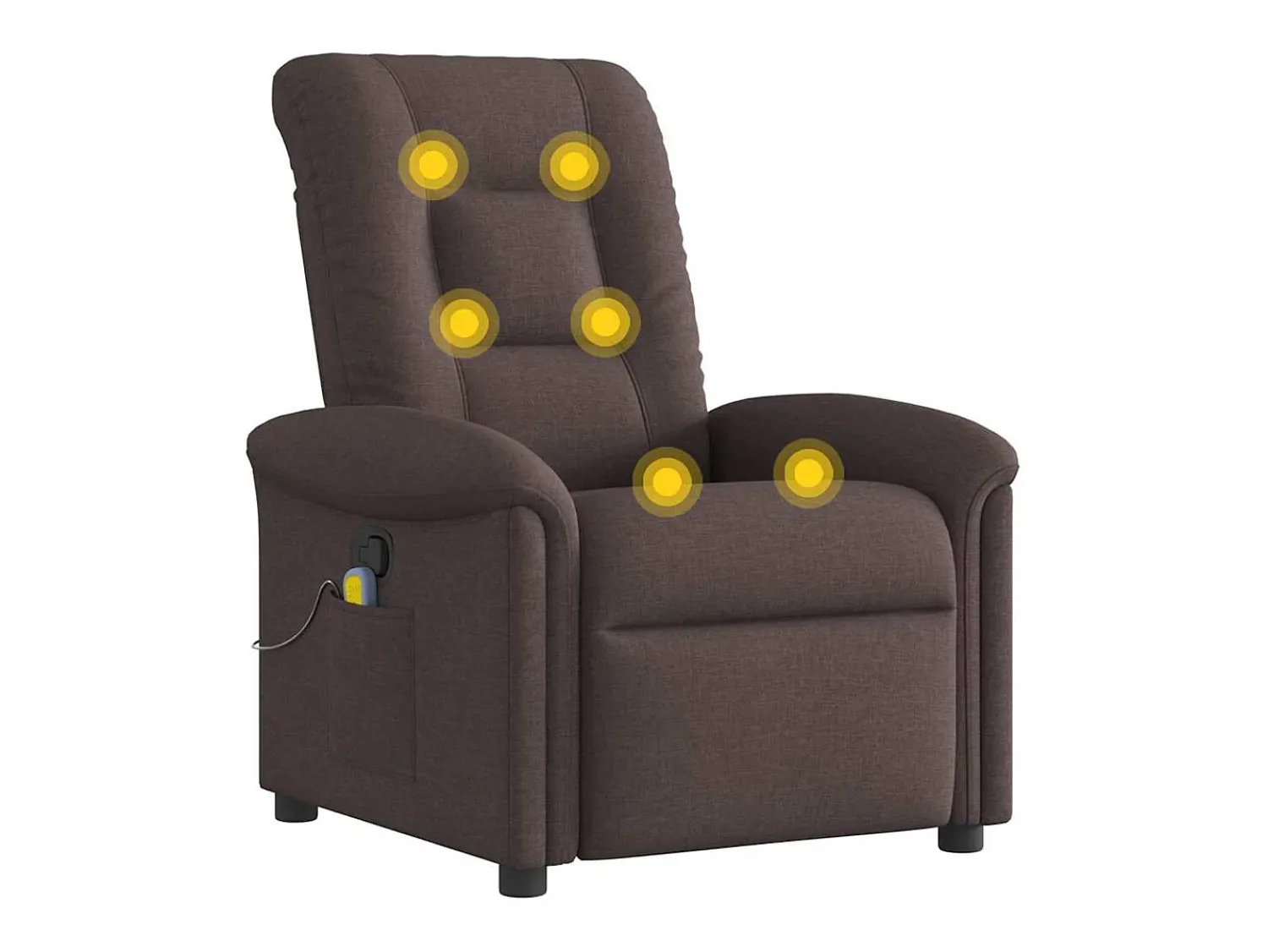 Poltrona de massagens reclinável tecido -escuro SHL13230^ Poltrona