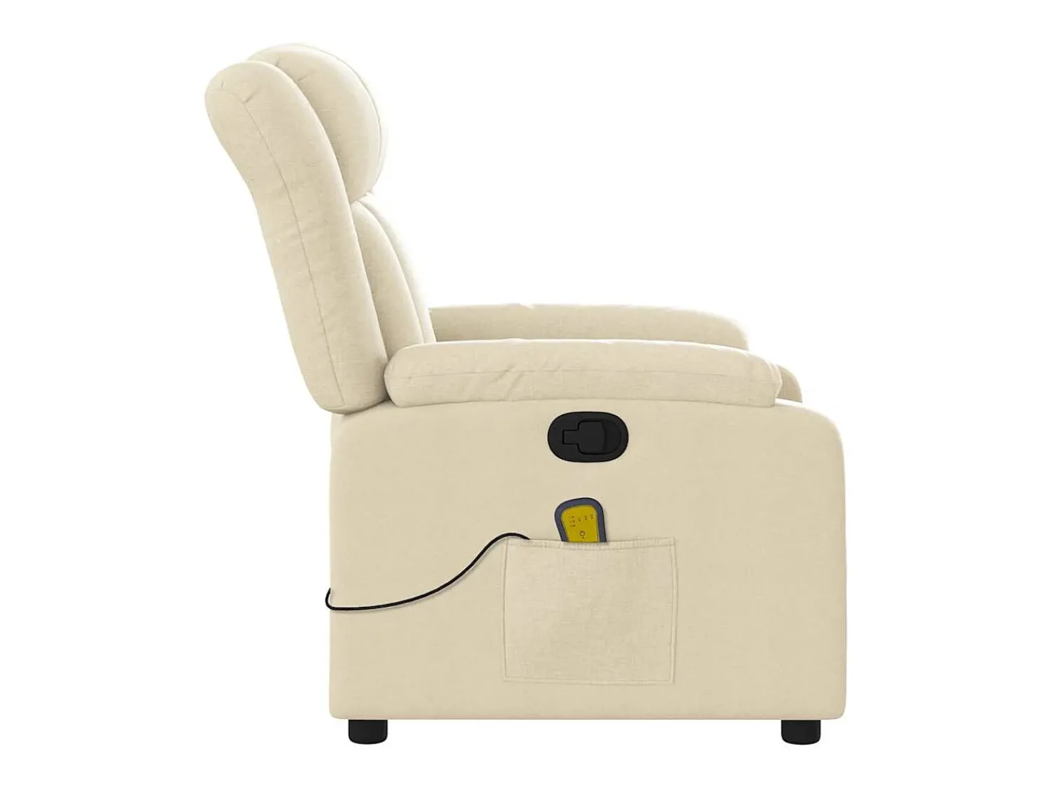 Poltrona* Poltrona de massagens reclinável tecido cor SHL937903 Creme