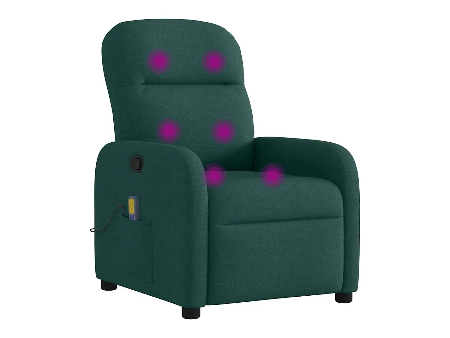 vidaxl Poltrona de massagens reclinável tecido -escuro^ Poltrona