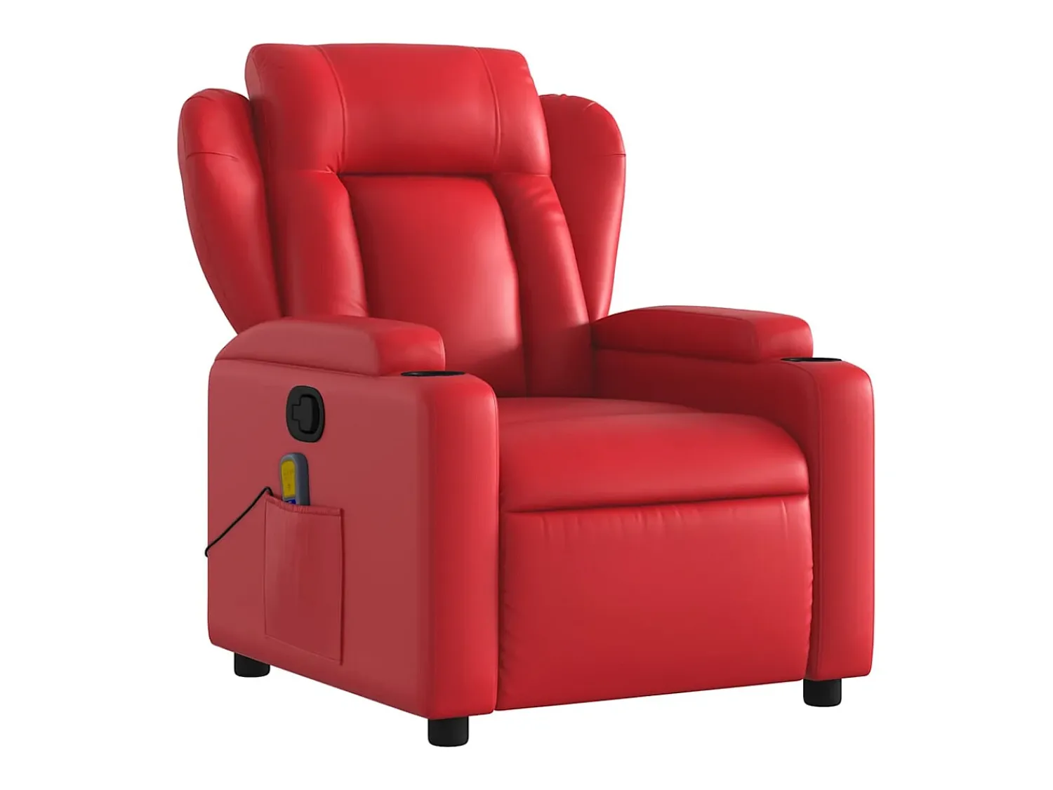 Poltrona| Poltrona de massagens reclinável couro artificial SHL728999 Vermelho
