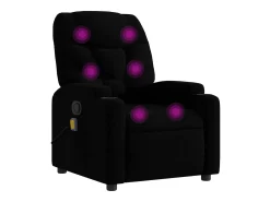 Poltrona*vidaxl Poltrona de massagens reclinável tecido Preto