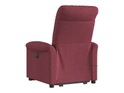 New Poltrona de massagens reclin. elevatória tecido tinto SHL437090 Vermelho