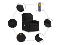 Poltrona| Poltrona de massagens reclinável elevatória tecido SHL55022 Preto