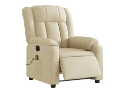 Poltrona| Poltrona de massagens reclinável elétrica tecido SHL377613 Creme