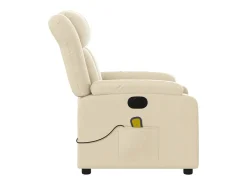 Poltrona| Poltrona de massagens reclinável elétrica tecido SHL377613 Creme