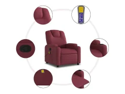 Outlet Poltrona de massagens reclinável tecido tinto SHL582282 Vermelho
