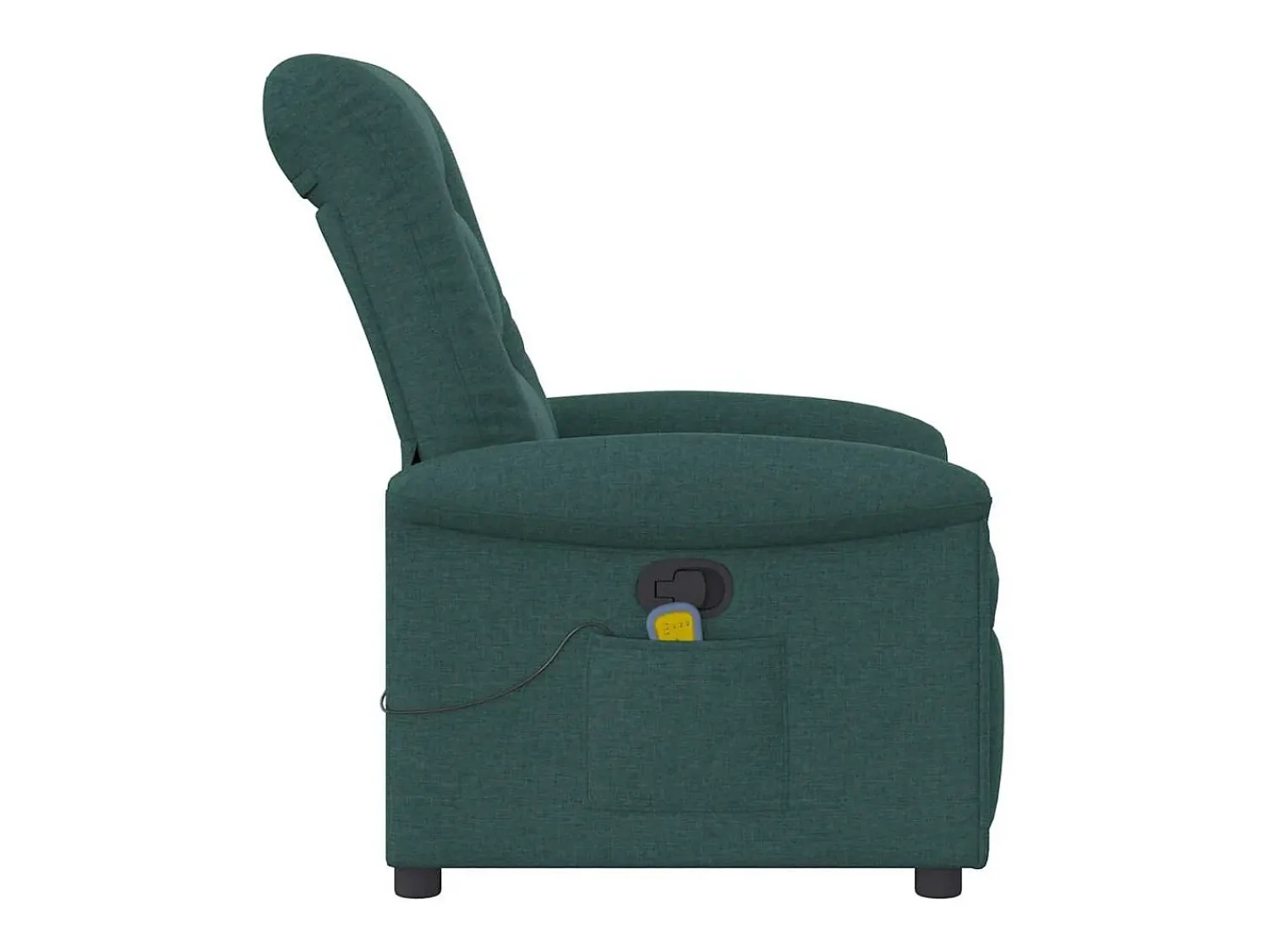 Poltrona de massagens reclinável tecido verde-escuro SHL389662^ Poltrona