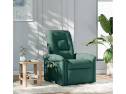 Poltrona de massagens reclinável tecido verde-escuro SHL389662^ Poltrona