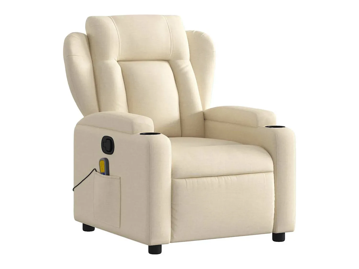 Clearance Poltrona de massagens reclinável tecido cor SHL39763 Creme