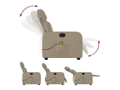 Poltrona| Poltrona de massagens reclinável couro artificial cappuccino SHL914366 Castanho