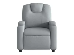 Poltrona de massagens reclinável elétrica tecido -claro SHL438814^ Poltrona