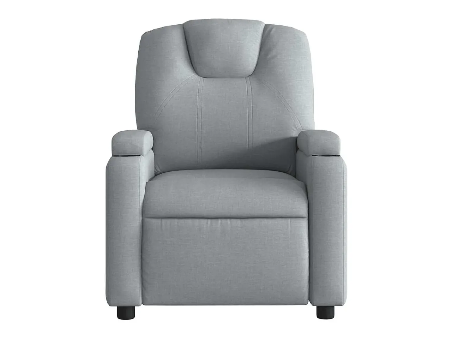 Poltrona de massagens reclinável elétrica tecido -claro SHL438814^ Poltrona
