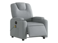 Poltrona de massagens reclinável elétrica tecido -claro SHL438814^ Poltrona