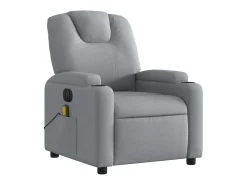 Poltrona de massagens reclinável elétrica tecido -claro SHL438814^ Poltrona