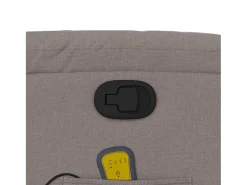 Discount vidaxl Poltrona de massagens reclinável tecido cinzento-acastanhado Taupe