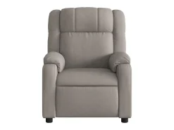 Discount vidaxl Poltrona de massagens reclinável tecido cinzento-acastanhado Taupe