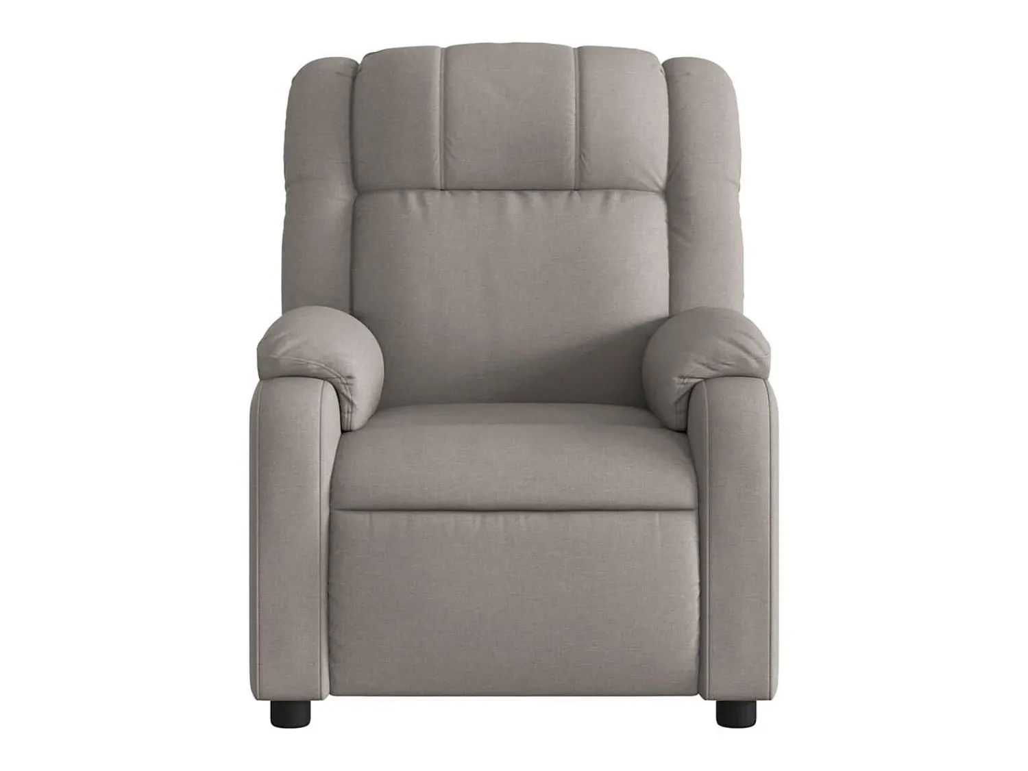 Discount vidaxl Poltrona de massagens reclinável tecido cinzento-acastanhado Taupe