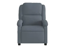 Poltrona de massagens reclinável elétrica veludo cinza-escuro SHL824227^ Poltrona