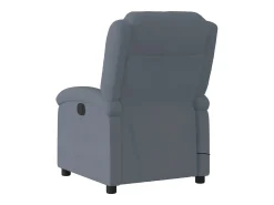 Poltrona de massagens reclinável elétrica veludo cinza-escuro SHL824227^ Poltrona