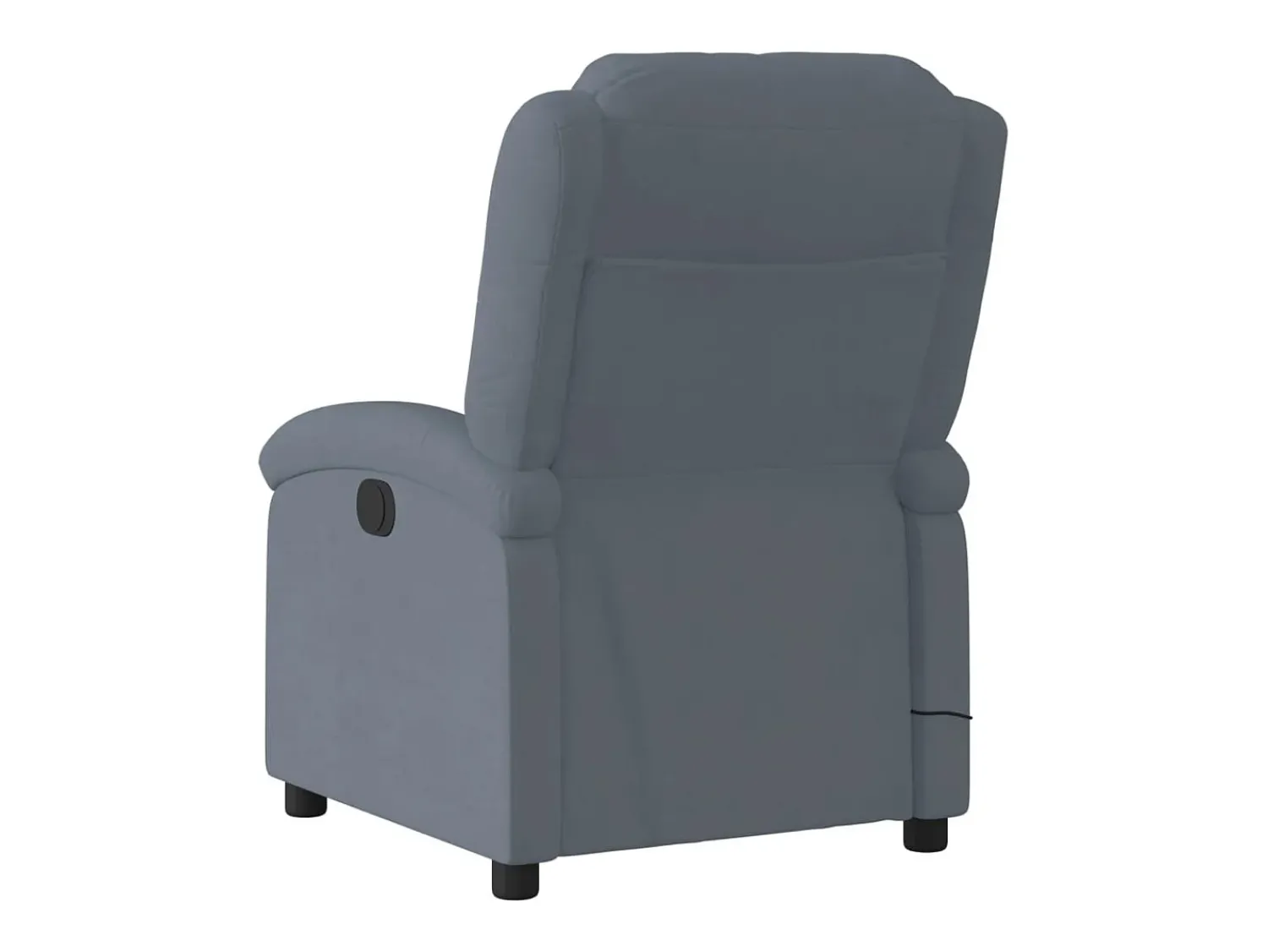 Poltrona de massagens reclinável elétrica veludo cinza-escuro SHL824227^ Poltrona