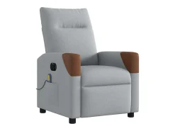 Poltrona| Poltrona de massagens reclinável elétrica tecido -claro SHL949306 Cinzento