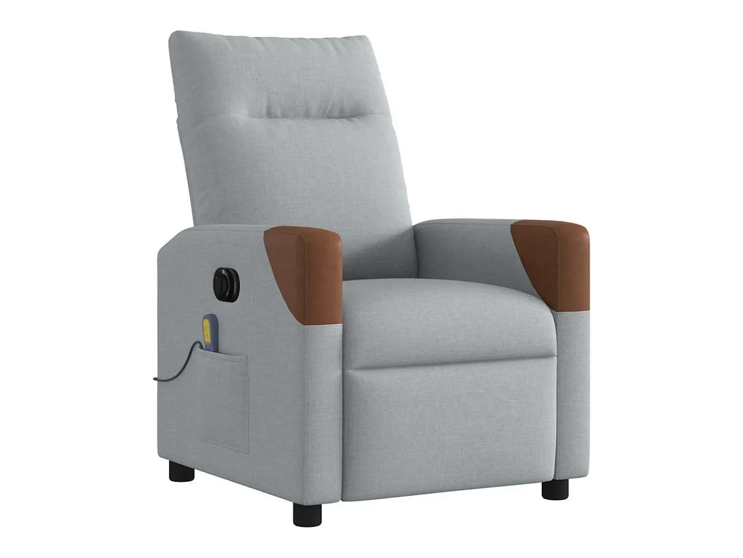 Poltrona| Poltrona de massagens reclinável elétrica tecido -claro SHL949306 Cinzento