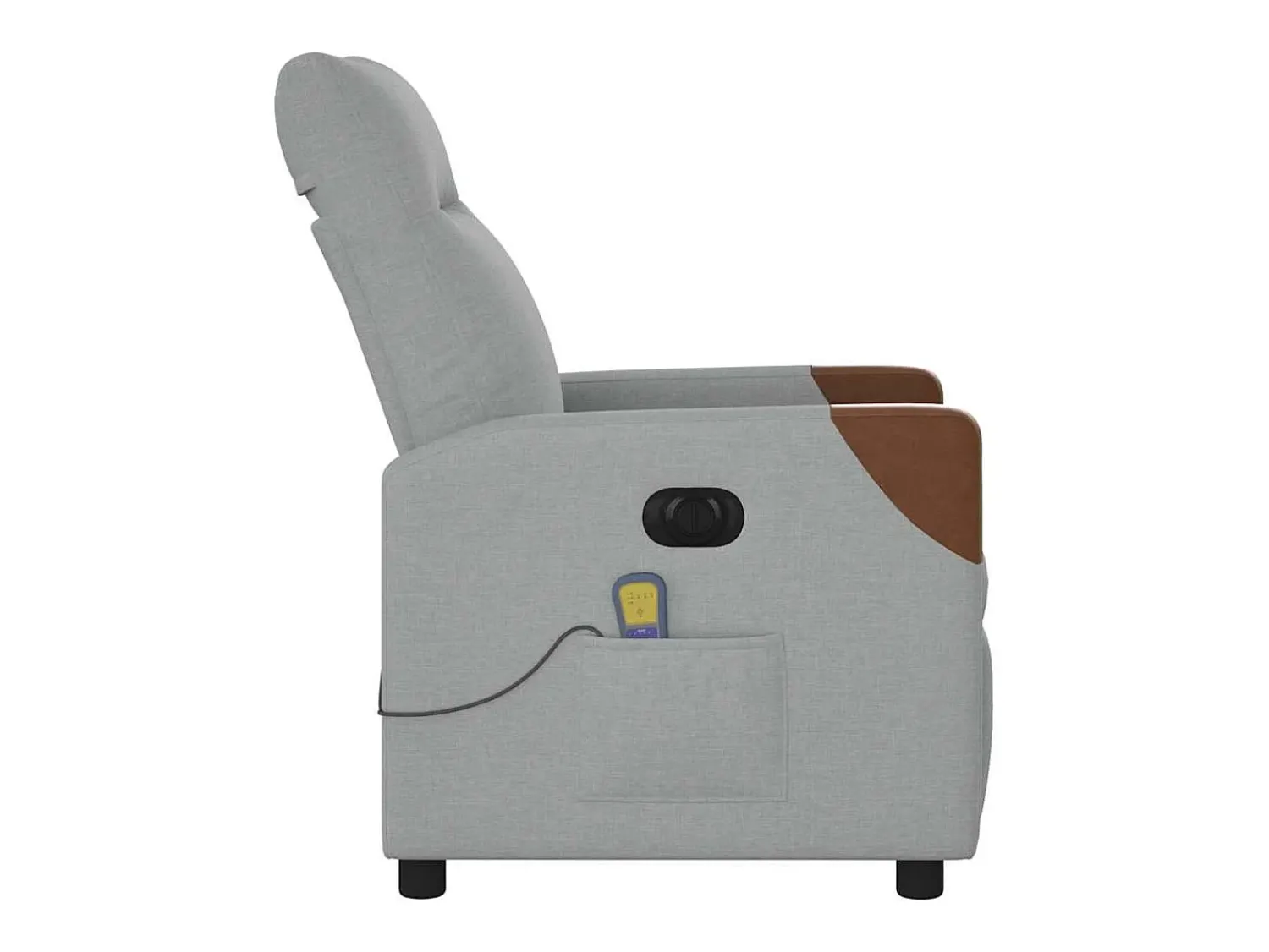 Poltrona| Poltrona de massagens reclinável elétrica tecido -claro SHL949306 Cinzento