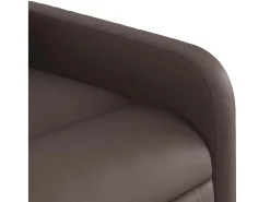 Poltrona| Poltrona de massagens reclinável couro artificial SHL764588 Castanho