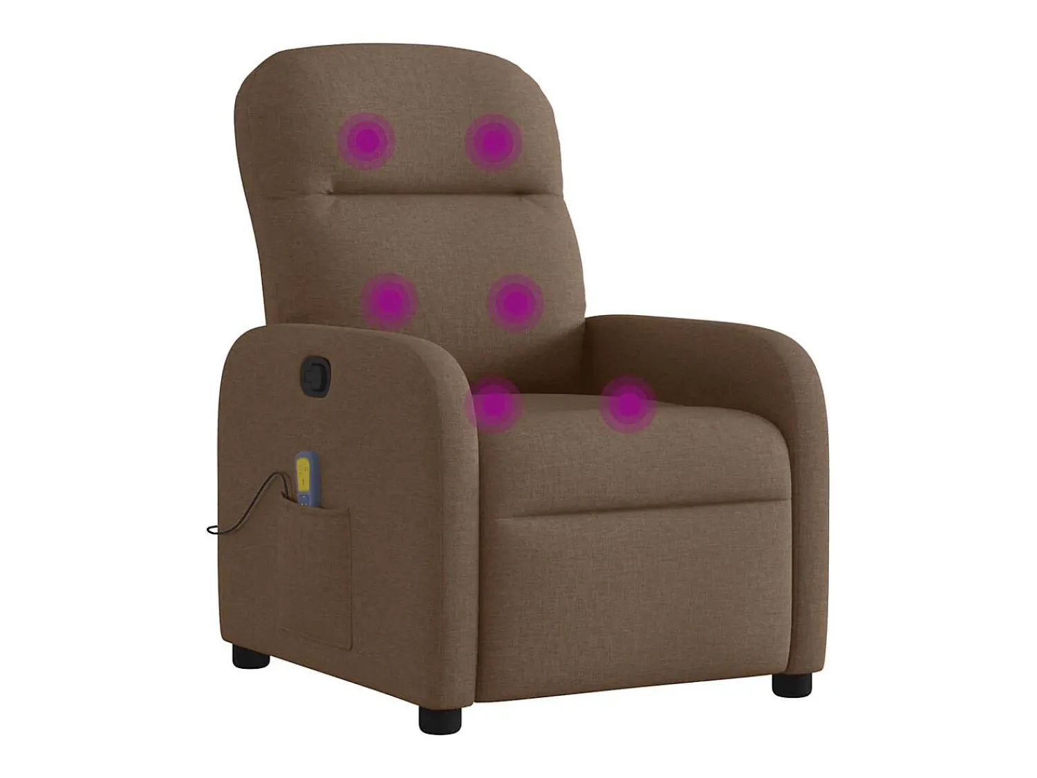 Poltrona| Poltrona de massagens reclinável tecido SHL868455 Castanho