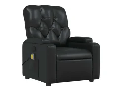 Discount vidaxl Poltrona de massagens reclinável couro artificial Preto