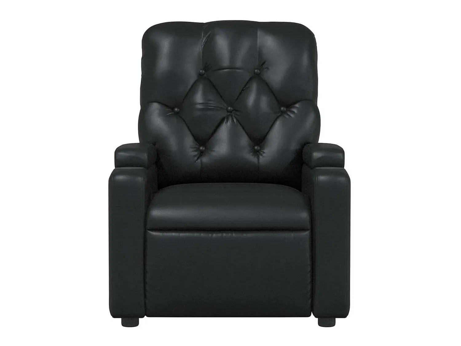 Discount vidaxl Poltrona de massagens reclinável couro artificial Preto