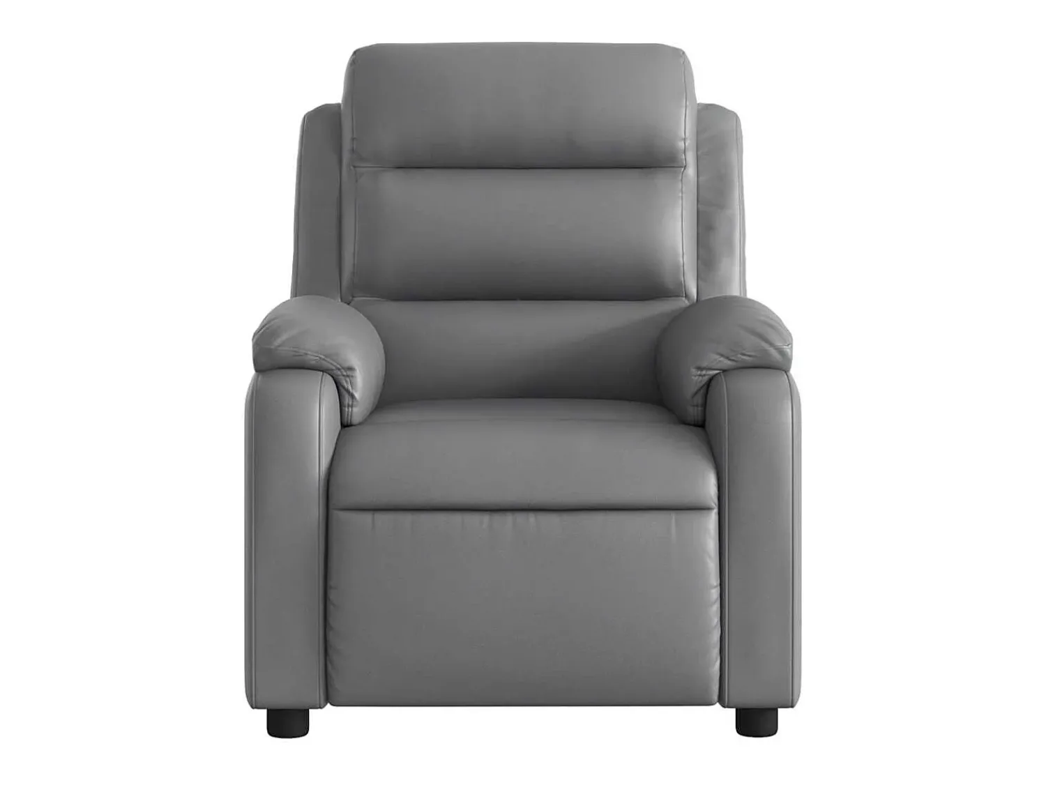 Poltrona| Poltrona de massagens reclinável couro artificial SHL607451 Cinzento