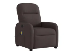 Poltrona|vidaxl Poltrona de massagens reclinável tecido -escuro Castanho