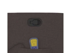 Poltrona|vidaxl Poltrona de massagens reclinável tecido -escuro Castanho