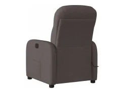 Poltrona|vidaxl Poltrona de massagens reclinável tecido -escuro Castanho