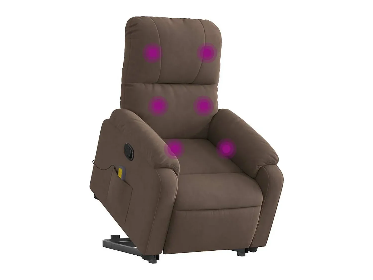 Poltrona de massagens reclinável elevatória microfibra SHL275140^ Poltrona