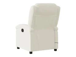 Poltrona* Poltrona de massagens reclinável elétrica veludo cor SHL106960 Creme