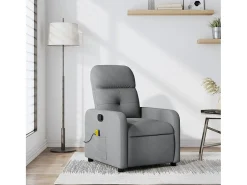 Poltrona de massagens reclinável tecido -claro SHL184476^ Poltrona